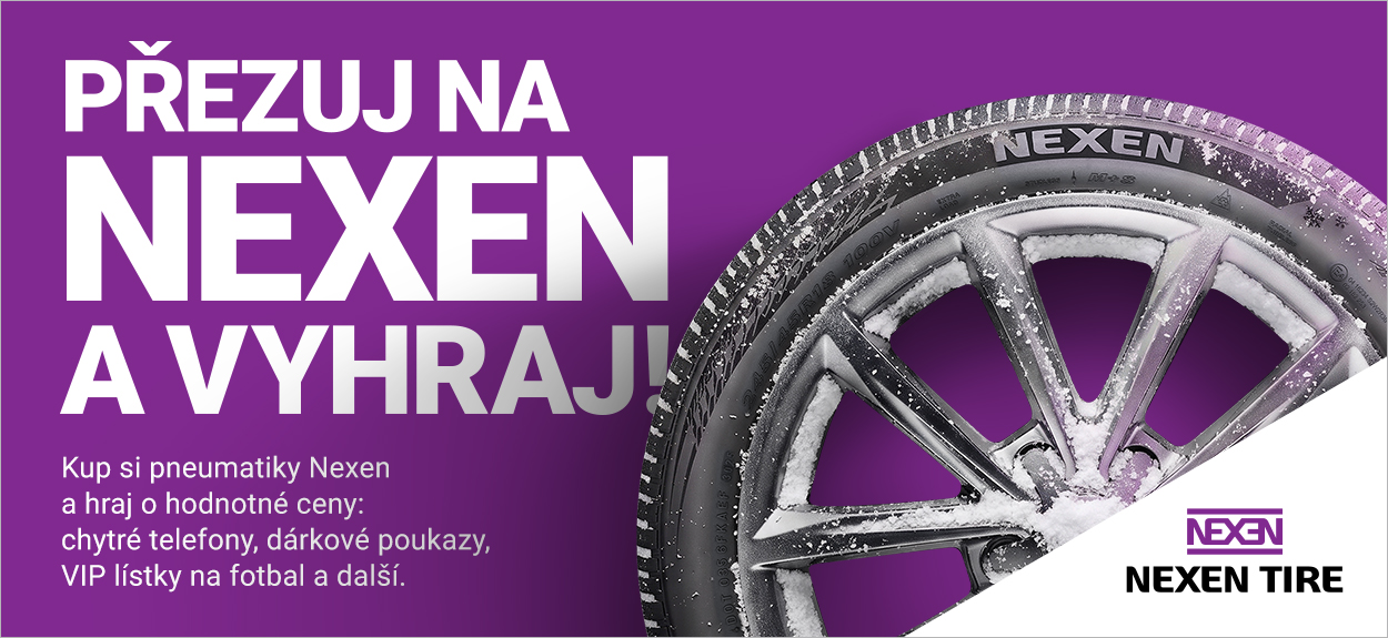 Přezuj na Nexen a vyhraj! Kup si pneumatiky Nexen a hraj o hodnotné ceny: chytré telefony, dárkové poukazy, VIP lístky na fotbal a další.